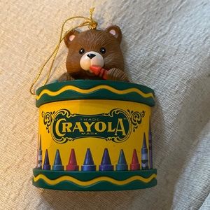 Vintage 1992 Crayola Crayon Teddy Bear‎ Christmas tree Ornament